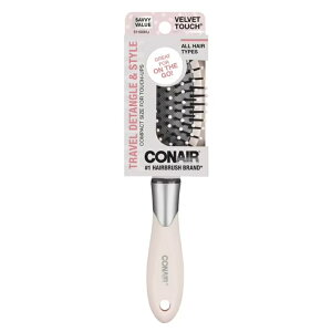 �R���G�A�[ �g�[�^���[�X���[�X �~�j �g���x���p �f�^���O�����O�w�A�u���V Conair Totally Smooth Mini, Travel-Friendly Detangling Hair Brush �y�����񂹏��i�z