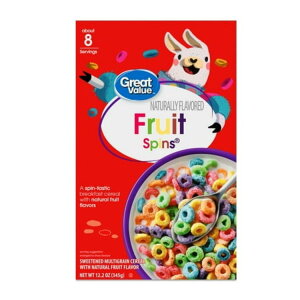 �O���[�g�o�����[ �t���[�c�X�s���Y ���H�p�V���A�� 346g Great Value Fruit Spins Breakfast Cereal, 12.2 oz �y�����񂹏��i�z