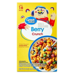 �O���[�g�o�����[ �x���[�N�����` ���H�p�V���A�� 595g Great Value Berry Crunch Breakfast Cereal, 21 oz �y�����񂹏��i�z