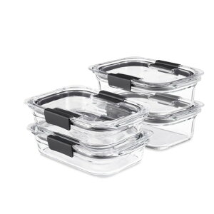 yAJEH}[gizo[Ch uAX KXۑe oGeBZbg 4 b`tt^t Rubbermaid Brilliance Glass Variety Set of 4 Food Storage Containers with Latching Lids 
