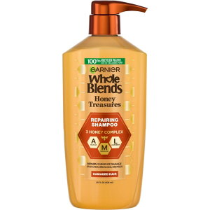 yAJEH}[gizKjG z[uY nj[gW[Y yAOVv[ 830mL Garnier Whole Blends Honey Treasures Repairing Shampoo for Dry, Damaged Hair, 28 fl oz y񂹏iz