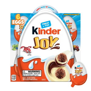 yAJEH}[gizL_[WC GbOg[gvX gC XC[gN[&`R[gEGn[X 6 Kinder Joy Eggs Treat Plus Toy, Sweet Creams and Chocolatey Wafers , 6 Count 4.2 oz y