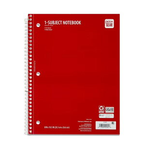 yAJEH}[gizyAhMA Chr 1Ȗڃm[g 20.3cm × 26.7cm bh 70 Pen+Gear Wide Rule 1 Subject Notebook, 8h x 10.5h, Red, 70 Sheets, New y񂹏iz