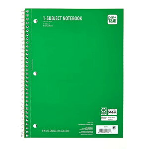 yAJEH}[gizyAhMA m[g 1Ȗڗp JbWr O[ 70 20.32 × 26.67 cm Pen+Gear College Ruled 1-Subject Notebook, Green, 70 Sheets y񂹏iz
