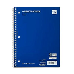 yAJEH}[gizyAhMA Chr 1Ȗڃm[g 20.3cm × 26.7cm u[ 70 Pen+Gear Wide Ruled 1-Subject Notebook, Blue, 70 Sheets y񂹏iz