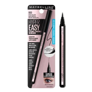 ���C�x���� �n�C�p�[�C�[�W�[ ���L�b�h�A�C���C�i�[ �s�b�`�u���b�N ��0.6mL Maybelline Hyper Easy Liquid Eyeliner, Eye Makeup, Pitch Black, 0.02 fl oz �y�����񂹏��i�z