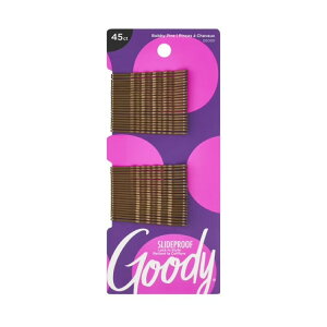 �O�b�f�B �X���C�h�v���[�t ���^���b�N�{�r�[�s�� 45�{ �u���E�� Goody? Slideproof Metallic Bobby Pins, Brown 45 CT �y�����񂹏��i�z