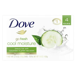 yAJEH}[giz_ r[eB[o[ oX\[v N[CX`[ LEO[eB[ 106g 4 Dove Beauty Bar Bath Soap Cool Moisturizing Cucumber & Green Tea, 3.75 oz 4 Bars y