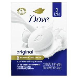 yAJEH}[giz_ r[eB[o[\[v IWi 1/4 CX`CWON[ I[XL 3.75IX 2 Dove Beauty Bar Soap Original with 1/4 Moisturizing Cream All Skin, 3