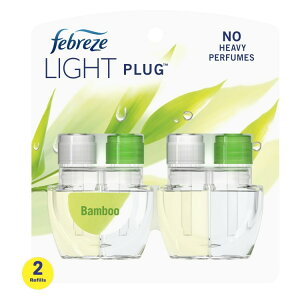 yAJEH}[gizt@u[Y vOF lߑւp Cg ou[̍ 2 Febreze Plug In Air Freshener, Scented Oil Refill, Light Bamboo Scent, 2 Refills y񂹏izy킹