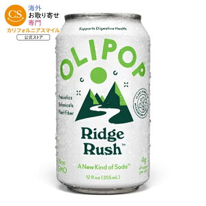 �I���|�b�v �v���o�C�I�e�B�N�X�\�[�_ �{�^�j�J�����A���@�� ���b�W���b�V�� 355ml 1�{ Olipop Prebiotic Soda Botanicals & Plant Fiber, Ridge Rush, 12 Oz �y�����񂹏��i�z