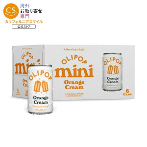 �I���|�b�v �~�j �v���o�C�I�e�B�b�N �\�[�_ �I�����W�N���[�� ���H���@�� 222mL 6�{�p�b�N Olipop Minis Prebiotic Soda Pop, Orange Cream, High Fiber, 7.5 fl oz 6 Pack �y�����񂹏��i�z