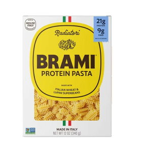 �u���~ ���f�B�A�g�[�� �n�C�v���e�C���p�X�^ 340g Brami Radiatori High Protein Pasta, Made in Italy, 12 oz Box �y�����񂹏��i�z