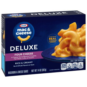 �N���t�g �f���b�N�X �}�J���j���`�[�Y 4��̃`�[�Y 397g Kraft Deluxe Mac and Cheese Four Cheese 14 oz �y�����񂹏��i�z