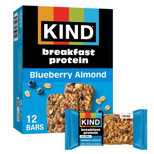 �J�C���h �u���[�x���[�A�[�����h �u���b�N�t�@�[�X�g�v���e�C���o�[ 6�{���� KIND Blueberry Almond Breakfast Protein Bars, 6-Count �y�����񂹏��i�z