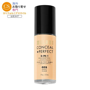 �~���j �R���V�[���{�p�[�t�F�N�g 2-in-1 �t�@���f�[�V�����{�R���V�[���[ ���C�g 30ml Milani Conceal + Perfect 2-in-1 Foundation + Concealer, Light �y�����񂹏��i�z