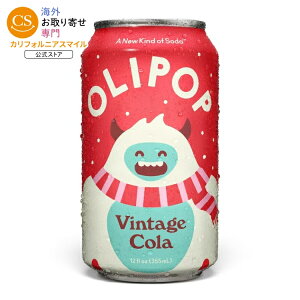 �I���|�b�v �v���o�C�I�e�B�N�X�\�[�_ ���B���e�[�W�R�[�� 355ml 1�{ OLIPOP Prebiotic Soda, Vintage Cola, 12 fl oz �y�����񂹏��i�z