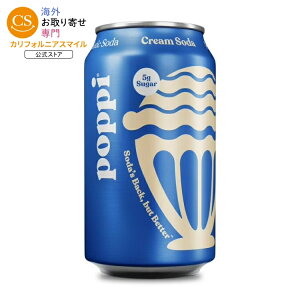 �|�b�s�[ �N���[���\�[�_ �v���o�C�I�e�B�N�X�\�[�_ 355ml 1�{ Poppi Cream Soda Prebiotic Soda, 12 fl oz �y�����񂹏��i�z