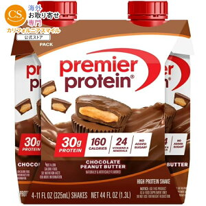 �v���~�A�v���e�C�� �V�F�C�N �`���R���[�g�s�[�i�b�c�o�^�[ ����ς���30g 325mL 4�{ Premier Protein Shake, Chocolate Peanut Butter, 30g Protein, 11 Fl Oz, 4 Ct �y�����񂹏��i�z