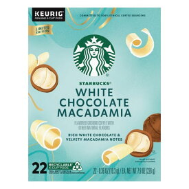 [限定版] スターバックス ホワイトチョコレートマカダミア風味 コーヒー Kカップ 22個入り Starbucks White Chocolate Macadamia Flavored Coffee, Keurig K-Cup Coffee Pods, 22 Count 【お取り寄せ商品】