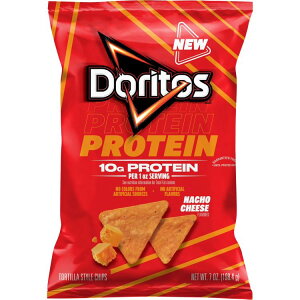 �h���g�X �v���e�C�� �i�`���`�[�Y �g���e�B�[���`�b�v�X 198.4g Doritos Protein Nacho Cheese Tortilla Chips Bag, 7 oz �y�����񂹏��i�z