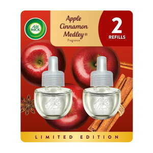 yAJEH}[gizGA[EBbN vOC FIC tBiAbvVih[̍j2 Air Wick Plug-In Scented Oil Air Freshener Warmer Refills, Apple Cinnamon Medley, 2 Count