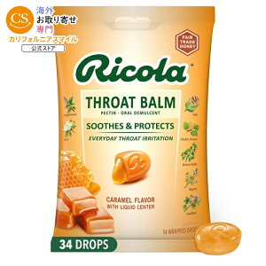 ���R�� �L�������� �X���[�g�o�[�� �̂ǈ� 34���� Ricola Caramel Throat Balm Throat Drops 34 ct �y�����񂹏��i�z