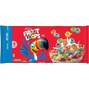 yAJEH}[gizPbO t[c[v HVA t[c 910g Kellogg's Froot Loops Breakfast Cereal, Fruit Flavored 32.1oz Bag y񂹏iz