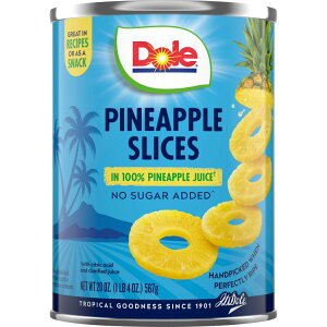 �h�[�� �p�C�i�b�v���X���C�X 100%�p�C�i�b�v���W���[�X�Ђ� 567g Dole Pineapple Slices in 100% Pineapple Juice, 20 oz Can �y�����񂹏��i�z