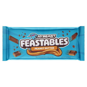 yAJEH}[giztB[X^uY ~X^[r[Xg s[ibco^[~N`R[go[ 60g Feastables MrBeast Peanut Butter Milk Chocolate Bar, 2.1 oz (60g), 1 Count y񂹏iz