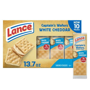 yAJEH}[gizX ThCb`NbJ[ LveY EF[t@[Y zCg`F_[ 10pbN Lance Sandwich Crackers, Captain's Wafers White Cheddar, 10 Individual Packs y