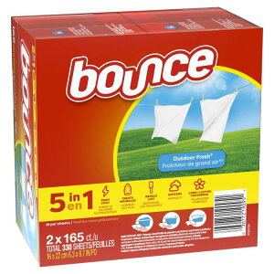 yAJEH}[gizoEX t@ubN\ti[ hC[V[g AEghAtbV̍ 330 Bounce Fabric Softener Dryer Sheets, Outdoor Fresh Scent, 330 Count y񂹏iz