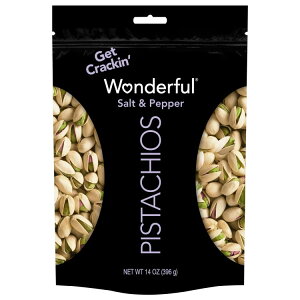 yAJEH}[giz_tsX^`I kt \g&ybp[ ibc 396g Wonderful Pistachios, In-Shell Salt & Pepper Flavored Nuts, 14 Ounce y񂹏iz