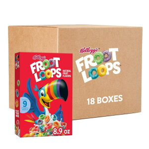 �P���b�O �t���[�c���[�v ���H�p�V���A�� 252g 18���Z�b�g Kellogg's Froot Loops Breakfast Cereal 8.9 oz 18 pack �y�����񂹏��i�z