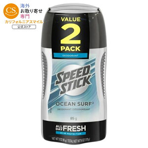 �X�s�[�h�X�e�B�b�N �N���A�\���b�h �f�I�h�����g �I�[�V�����T�[�t 85g 2�{�Z�b�g Speed Stick Clear Solid Deodorant, 24 HR, Ocean Surf, 3 OZ - 2 Pack �y�����񂹏��i�z