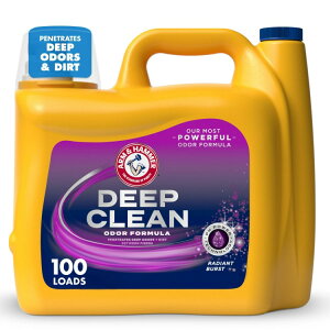yAJEH}[gizA[n}[ fB[vN[LtH[~ fBAgo[Xg̍ 100 Arm & Hammer? Deep Clean Odor Formula Detergent, Radiant Burst Scent, 150 Fl Oz, 100 Lo