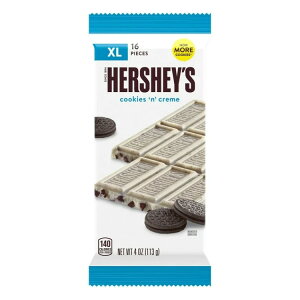 �n�[�V�[�Y �N�b�L�[���N���[�� XL �L�����f�B�o�[ 116g Hershey's Cookies 'n' Creme XL Candy, Bar 4 oz, 16 Pieces �y�����񂹏��i�z