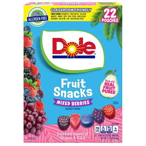 yAJEH}[gizh[ ~bNXx[t[cXibN 22 Dole Mixed Berry Fruit Snacks, 22 Count y񂹏iz