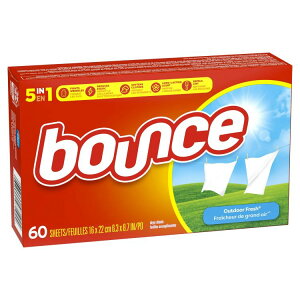 yAJEH}[gizoEX t@ubN\ti[ hC[V[g AEghAtbV̍ 60 Bounce Fabric Softener Dryer Sheets, Outdoor Fresh Scent, 60 Count y񂹏iz