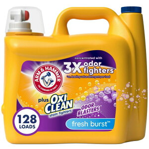 yAJEH}[gizA[n}[ Plus ILVN[ LuX^[ tbVo[Xg 128 t̐ Arm & Hammer Plus OxiClean Odor Blasters Fresh Burst, 128 Loads Liquid Laundry Deterge