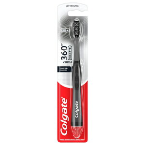 yAJEH}[gizRQ[g 360 oCu[V `R[ druViP4dr1{tj Colgate 360 Vibrate Charcoal Battery Operated Toothbrush, 1 AAA Battery Included y񂹏iz