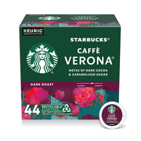スターバックス カフェ ベロナ ミディアムロースト Kカップコーヒーポッド 44個入り Starbucks Caffe Verona, Hot or Iced Coffee, Medium Roast K-Cup Coffee Pods, 44 Count 【お取り寄せ商品】