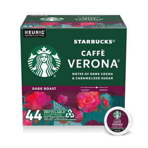�X�^�[�o�b�N�X �J�t�F �x���i �~�f�B�A�����[�X�g K�J�b�v�R�[�q�[�|�b�h 44���� Starbucks Caffe Verona, Hot or Iced Coffee, Medium Roast K-Cup Coffee Pods, 44 Count �y�����񂹏��i�z