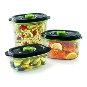 �y�|�C���gUP��18��-30���z�t�[�h�Z�[�o�[ �^��ۑ��e�� 3�_�Z�b�g 3�E5�E8�J�b�v FoodSaver Vacuum Sealer Container Set, 3-Piece, 3, 5 & 8 Cup �y�����񂹏��i�z