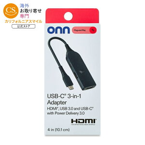 �I�� USB-C 3in1�ϊ��A�_�v�^�[ ��10cm onn USB Type C 3 in 1 Adapter with 4 inch cable �y�����񂹏��i�z