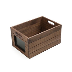 �y�E�H���}�[�g�u�����h�z���C���X�e�C�Y �ؐ����[�N���[�g �����x���t�� Mainstays Wood Storage Crate With Chalkboard Label �y�����񂹏��i�z