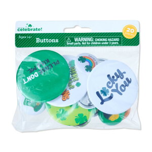 �y�E�H���}�[�g�u�����h�z�E�F�C�g�D�Z���u���[�g �{�^���o�b�W 20�� Buttons, 20 Pieces, St. Patrick's Day by Way To Celebrate �y�����񂹏��i�z