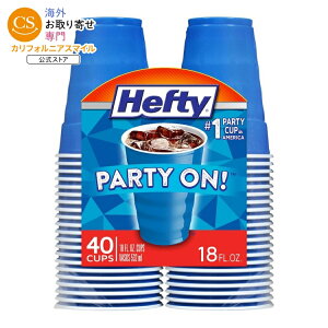 �w�t�e�B �g���̂ăp�[�e�B�[�J�b�v ��532ml 40�� �u���[ Hefty Party On Disposable Plastic Cups, Marine Blue, 18 oz, 40 Count �y�����񂹏��i�z