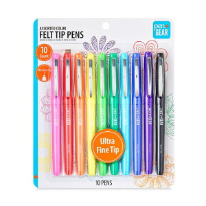 �y���A���h�M�A �T�C���y�� �ɍ� �J���[ 10�{ Pen+Gear Felt Tip Pens, Ultra Fine Point, Assorted Ink Colors, 10 Count �y�����񂹏��i�z