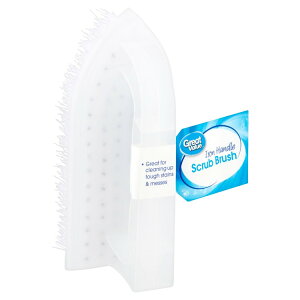 �O���[�g�o�����[ �A�C�A���n���h�� ���ړI�X�N���u�u���V �z���C�g 1�{ Great Value Iron Handle Multi-Purpose Cleaning Scrub Brush, White, 1 Count �y�����񂹏��i�z